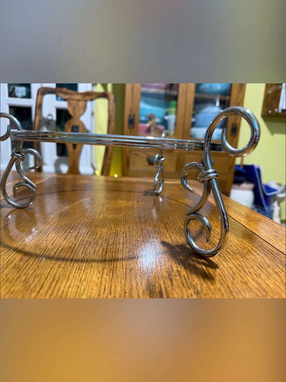 Sale💥🔥Partylite 3 wick candle holder base silver metal - Picture 3 of 3